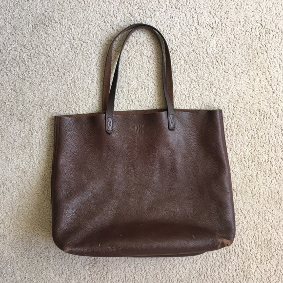 Madewell Handbags - Madewell Transport Tote Brown pebbled leather bag